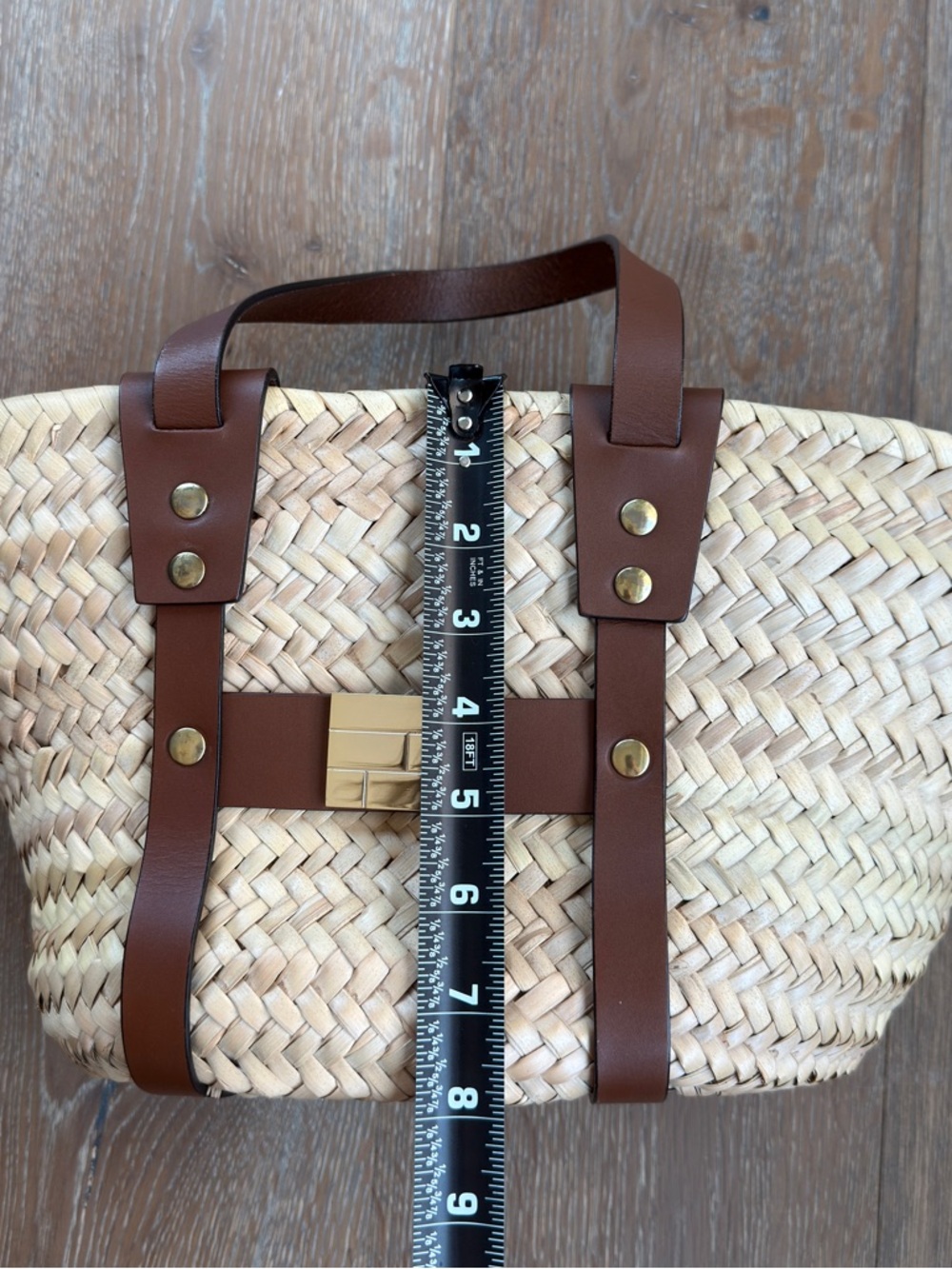 FRAME DENIM ‘Mini Straw Tote' Beach Bag - Picture 8 of 9